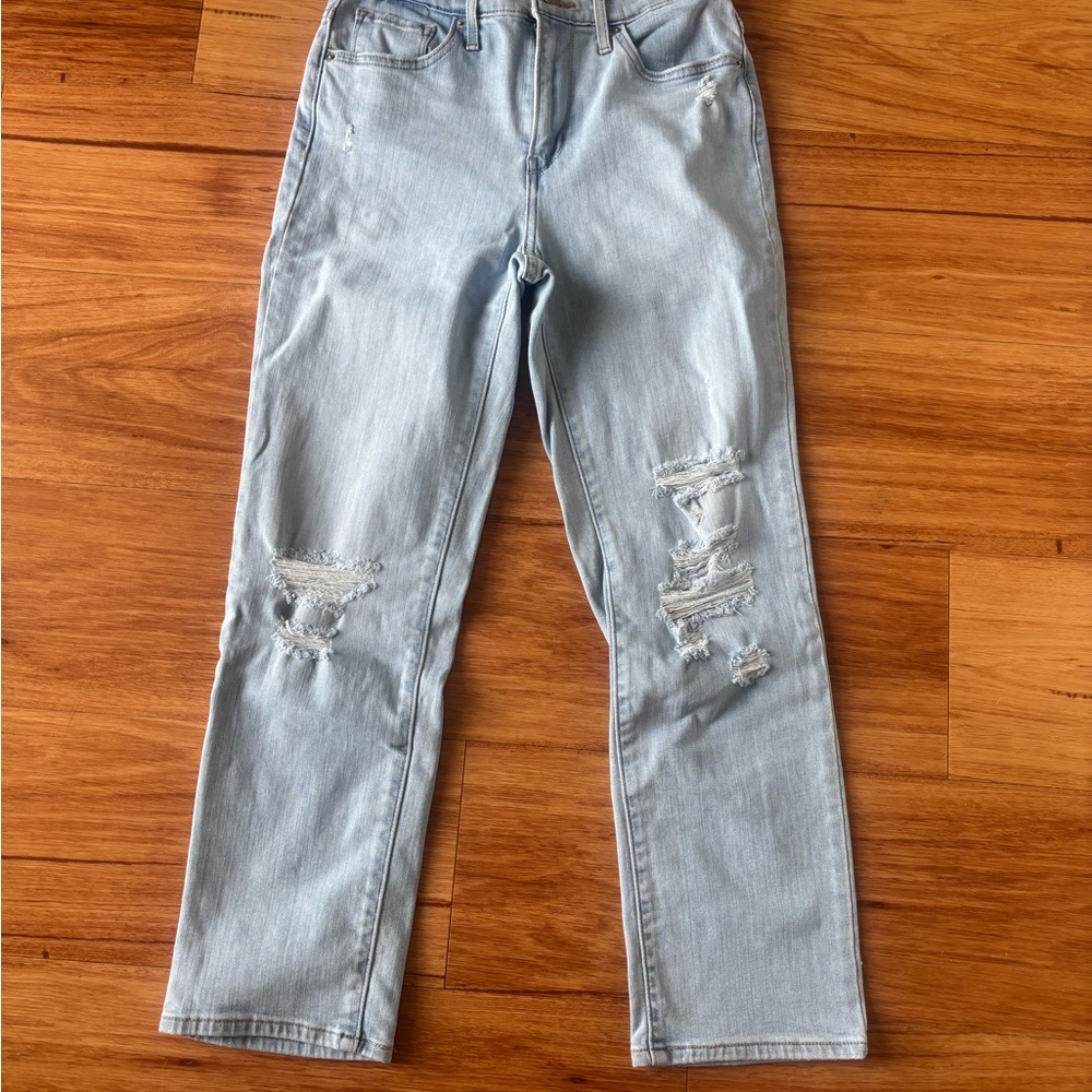 Levi's 724 Light Blue High Rise Straight Crop Women Jeans